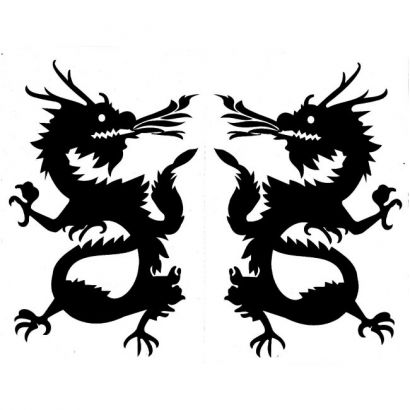 Dueling Dragon Tribal Tattoo